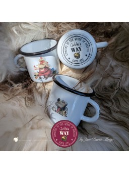 Enamel mug Christmas cookie 6 by jean-baptiste monge author illustrator ©™ tous droits réservés, reproduction interdite