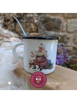 Enamel mug Christmas cookie 7 by jean-baptiste monge author illustrator ©™ tous droits réservés, reproduction interdite