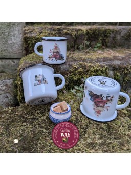 Enamel mug Christmas cookie 2 by jean-baptiste monge author illustrator ©™ tous droits réservés, reproduction interdite