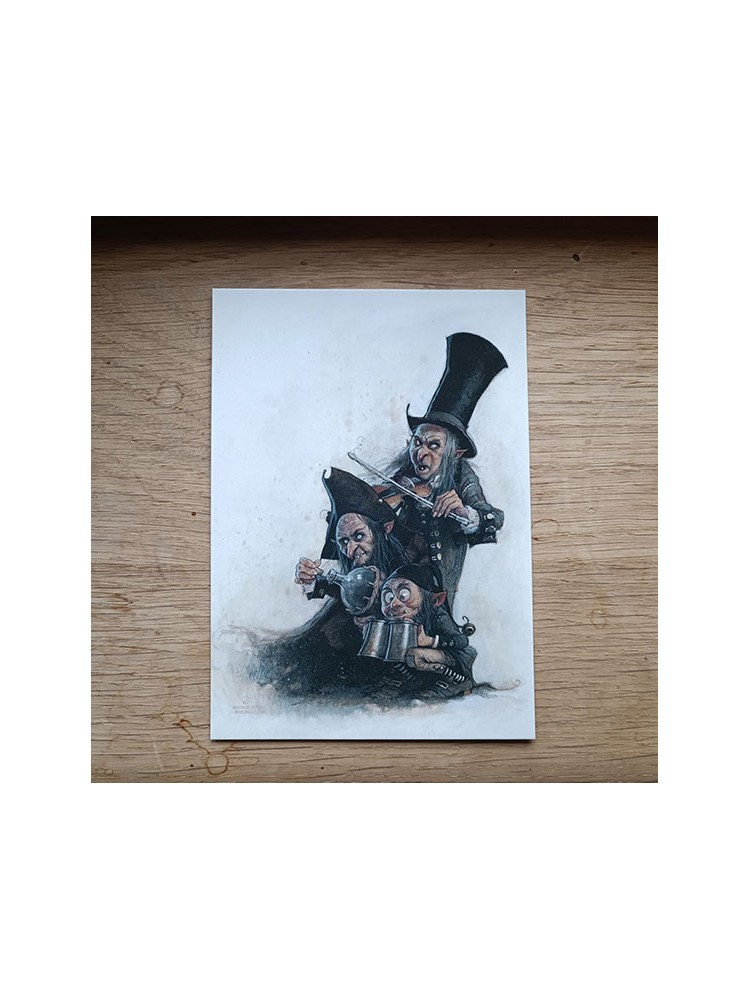 Le Trio des Tourbières | Carte postale de Féerie par Jean-Baptiste Monge | Goblin's WAY